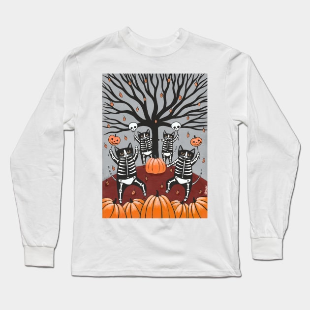 A Celebration of Halloween Long Sleeve T-Shirt by KilkennyCat Art